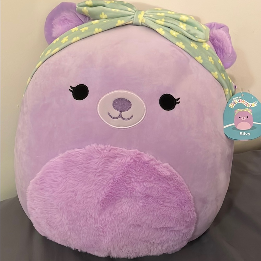 Squishmallows Purple and Green Stuffed Animal